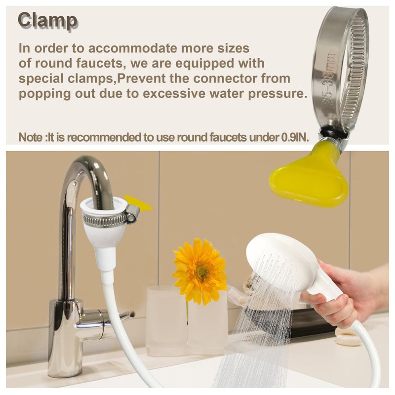 U-BCOO Sink Spray Rubber Hose Portable Shampoo Sprayer (1M hose) - Image 4